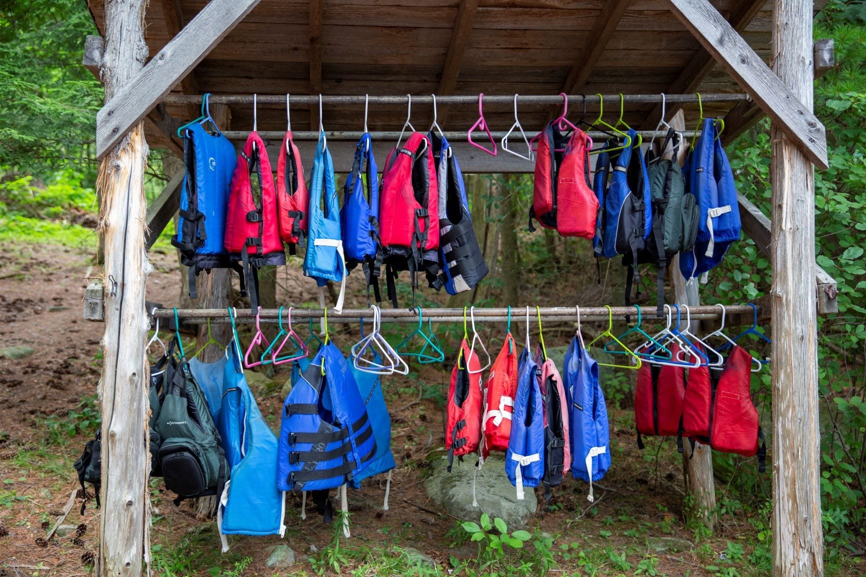 life jackets at camp