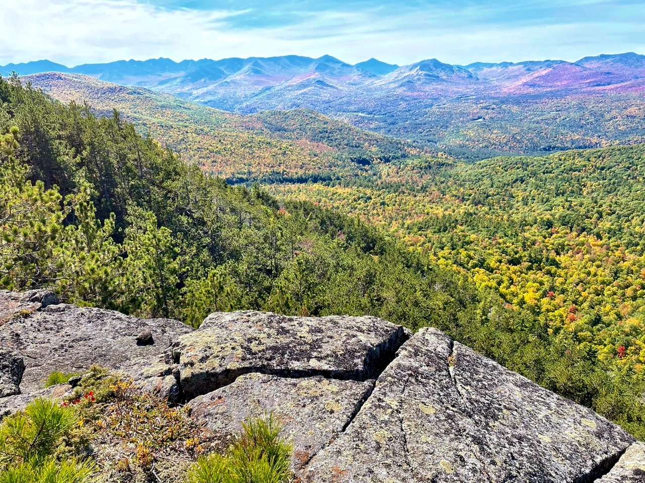 A who’s who of High Peaks from (near) the summit.