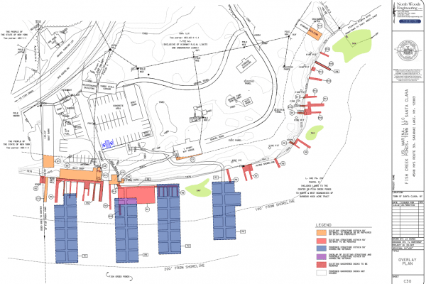 Upper Saranac marina docked, awaiting complete application