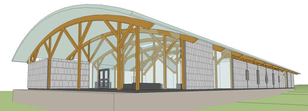 A rendering of the planned Six Nations Iroquois Cultural Center