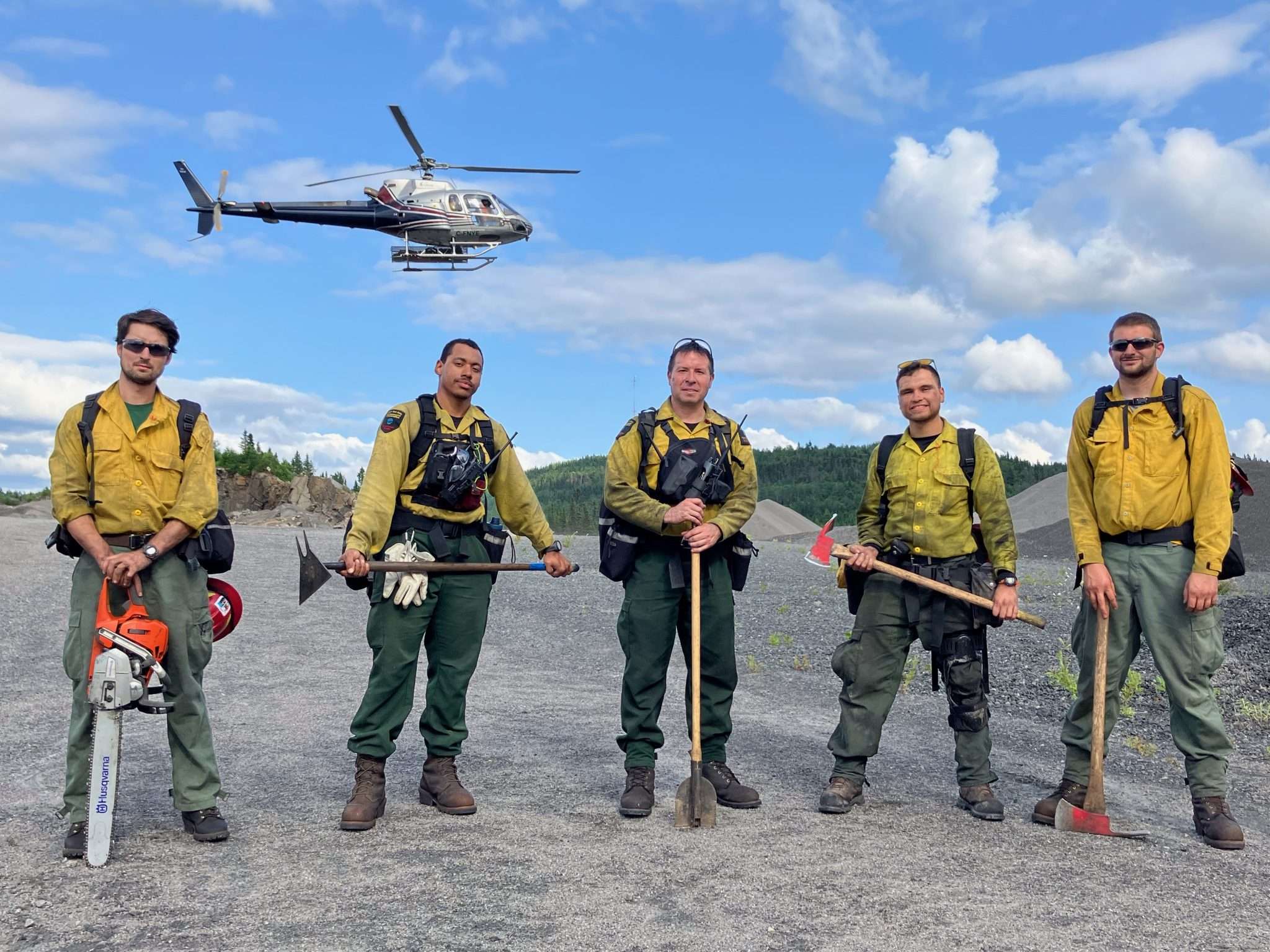 rangers on a mountaintop