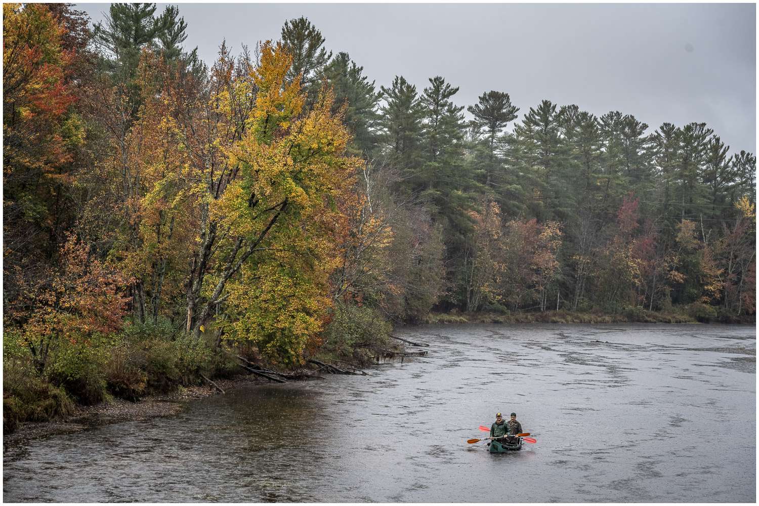 addlers make their way down the Saranac River near the village of Saranac Lake on Saturday morning. Photo by Gerald Lynch