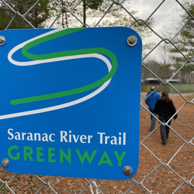 saranac river trail sign