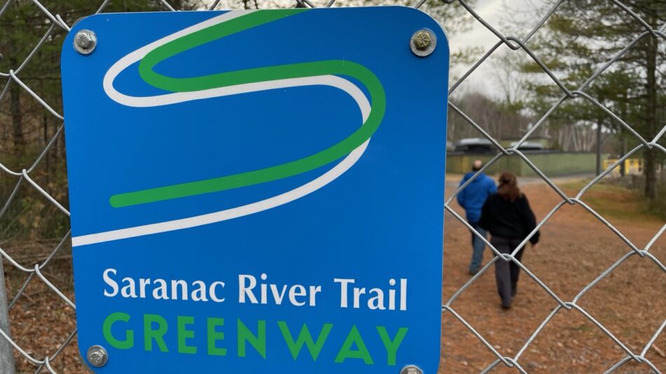 saranac river trail sign