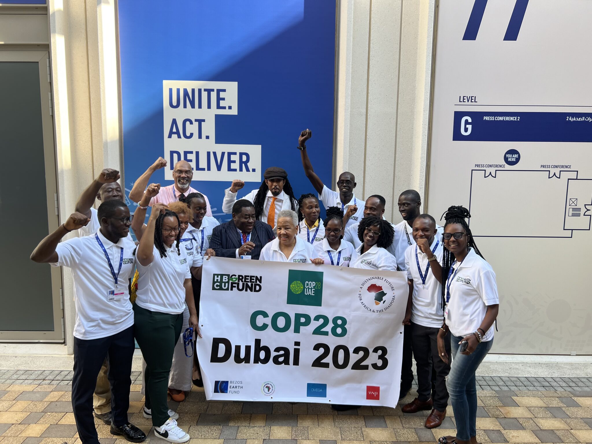 A group of climate activists at COP28