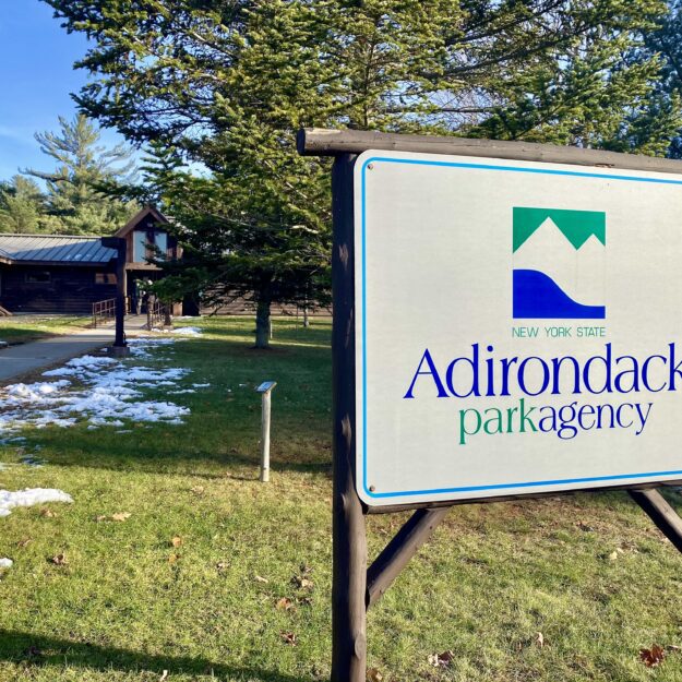 The sign outside the Adirondack Park Agency headquarters in Ray Brook