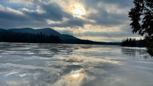 The Alder Brook Mountains over Mud Pond.