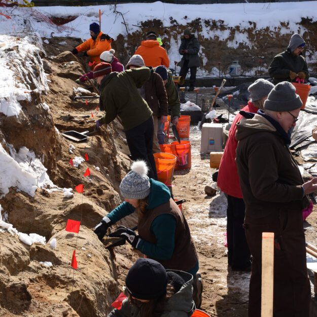 Volunteers work on history dig site in Lake George