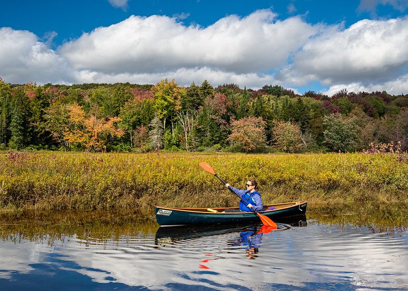 paddling on the Raquette River