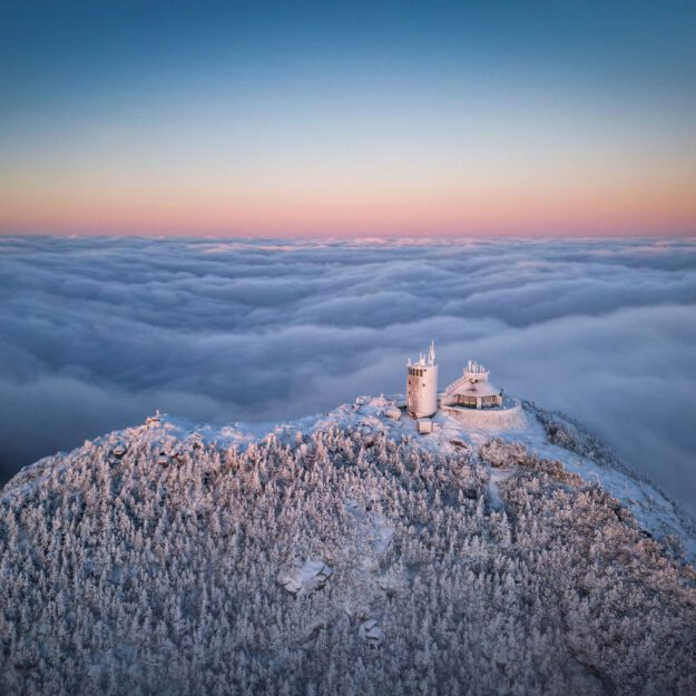 whiteface weather station seen from above