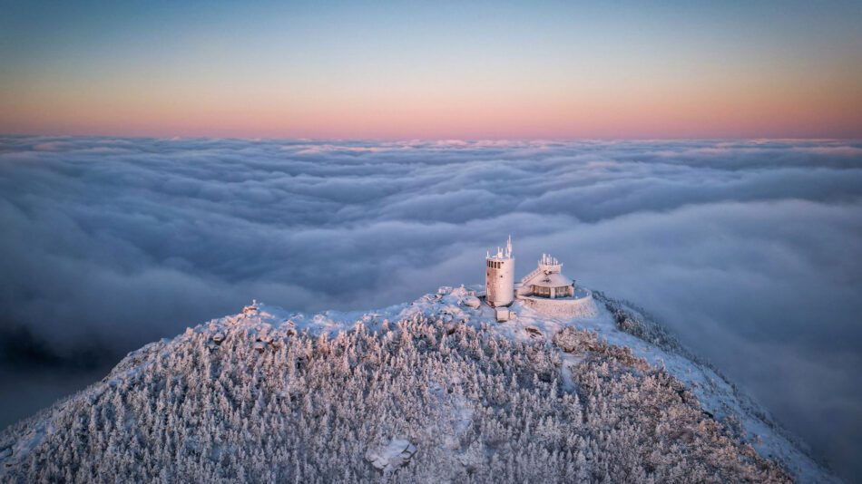 whiteface weather station seen from above