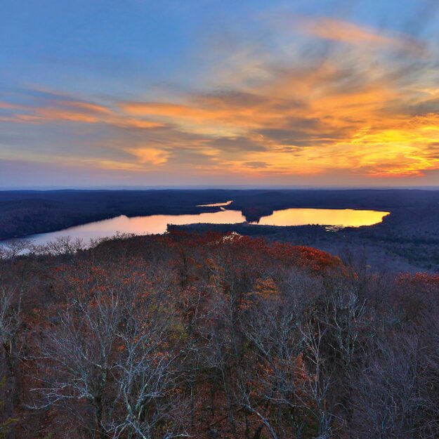 kane mountain fire tower sunset