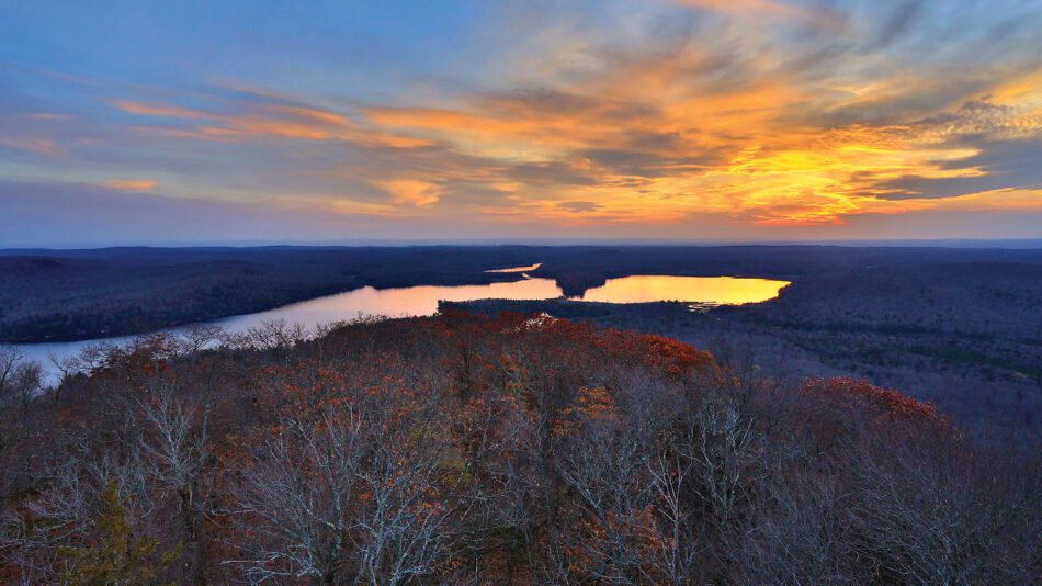 kane mountain fire tower sunset