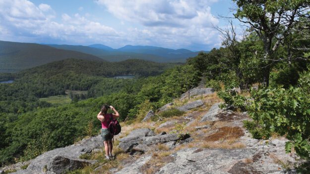 hiker on moxham mountain