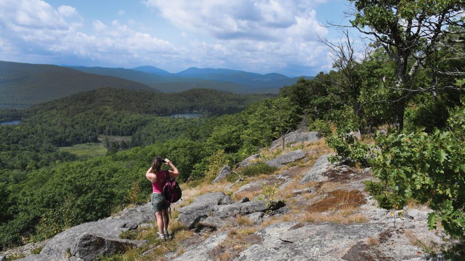 hiker on moxham mountain