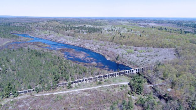 million dollar dam aerial photo