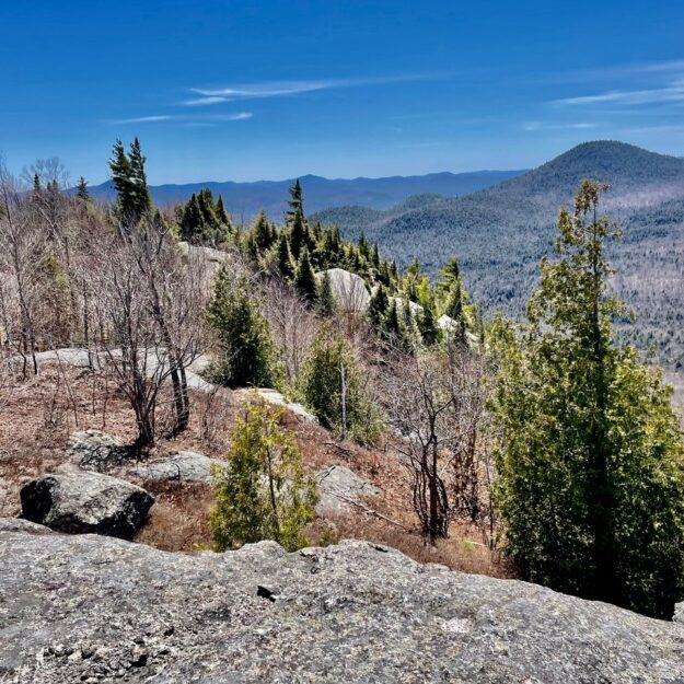 Bear Mountain in the foreground with Wyman behind on the top of Buck Mountain.