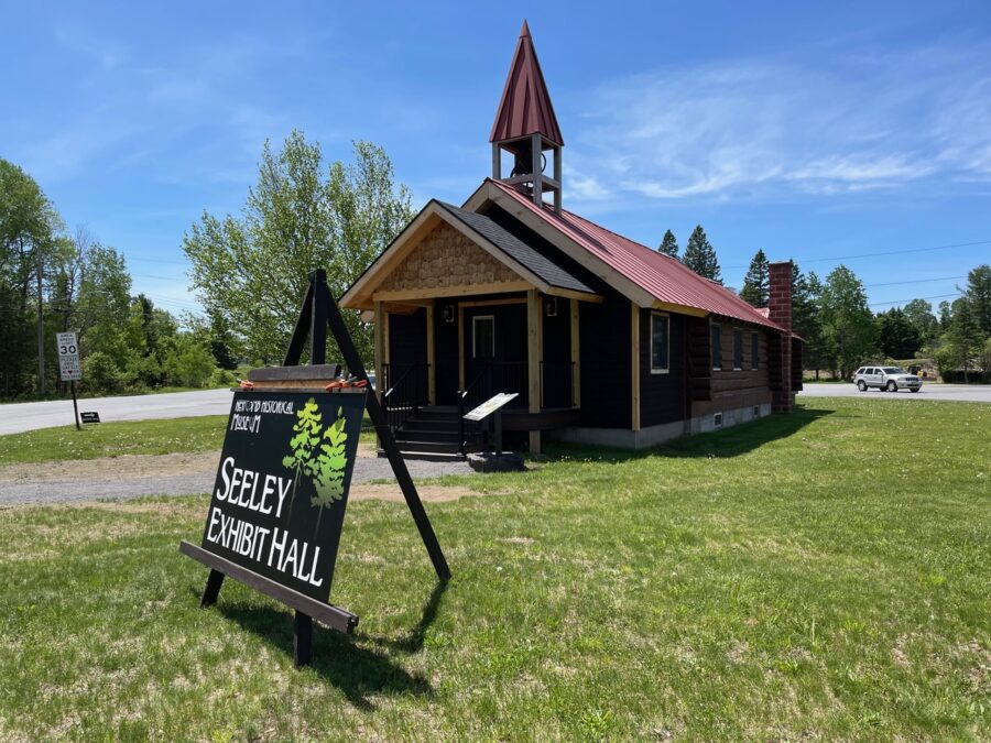 The Seeley Exhibit Hall in Newcomb, which moved twice before settling it its present location.
