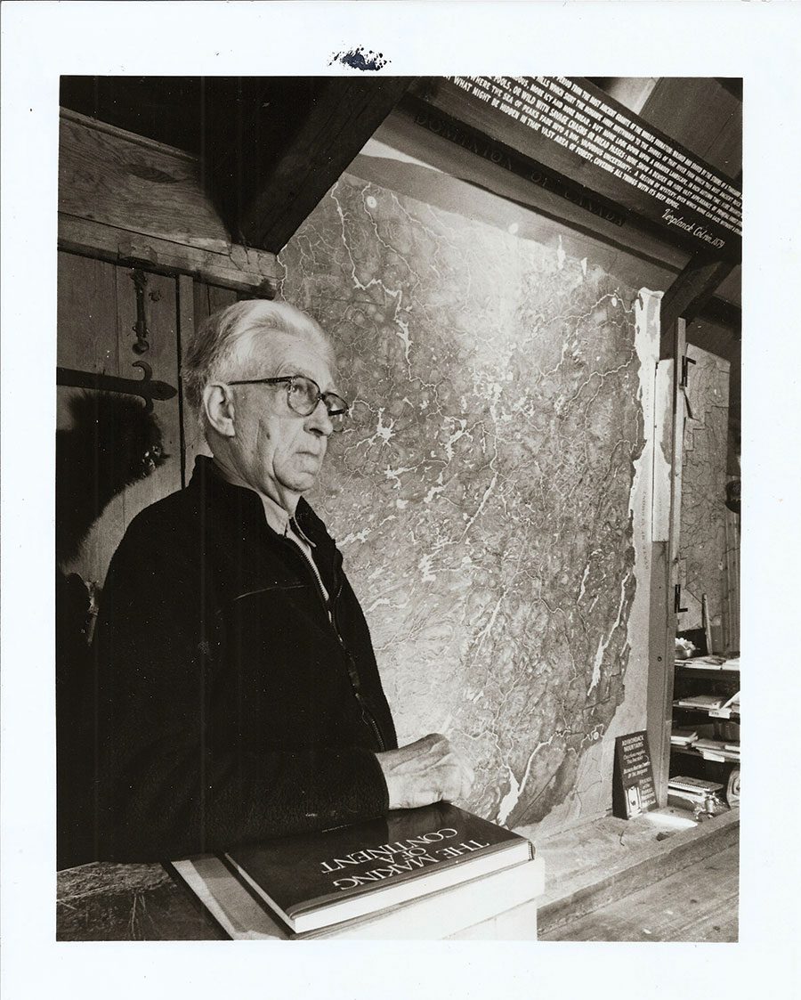 Paul Schaefer, grass roots environmentalist, at the Kelly Adirondack Center, his former Niskayuna home, 1993.