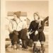 Lois Perret Schaefer, left, and Gertrude Schaefer, with skates in North Creek, 1933.