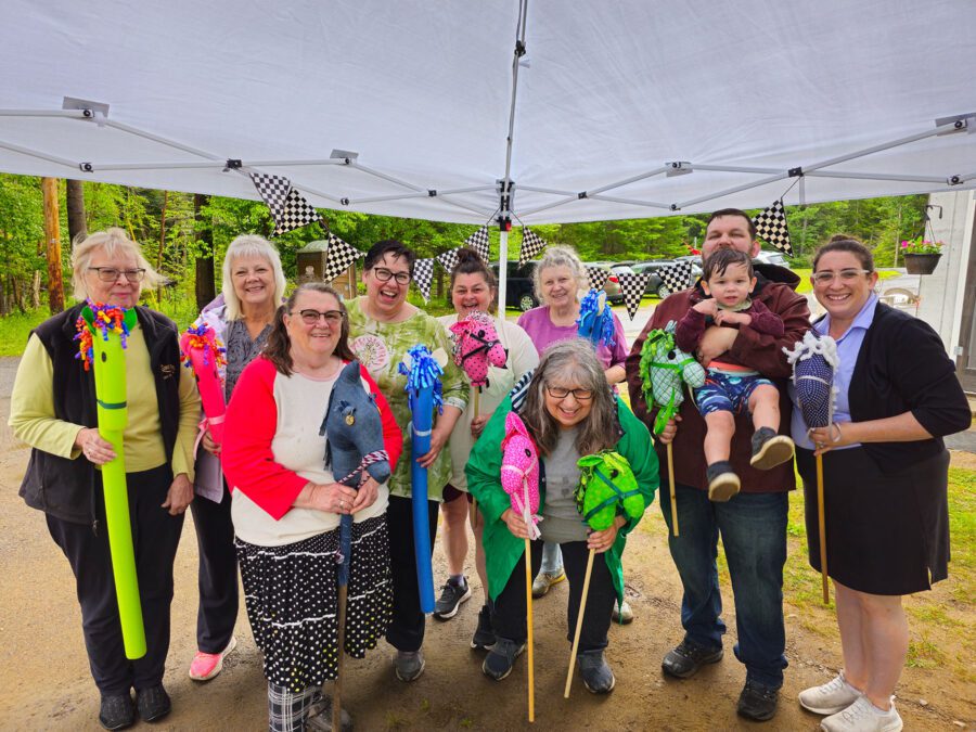 group with hobby horses