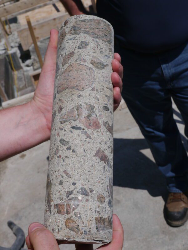 a stone core sample