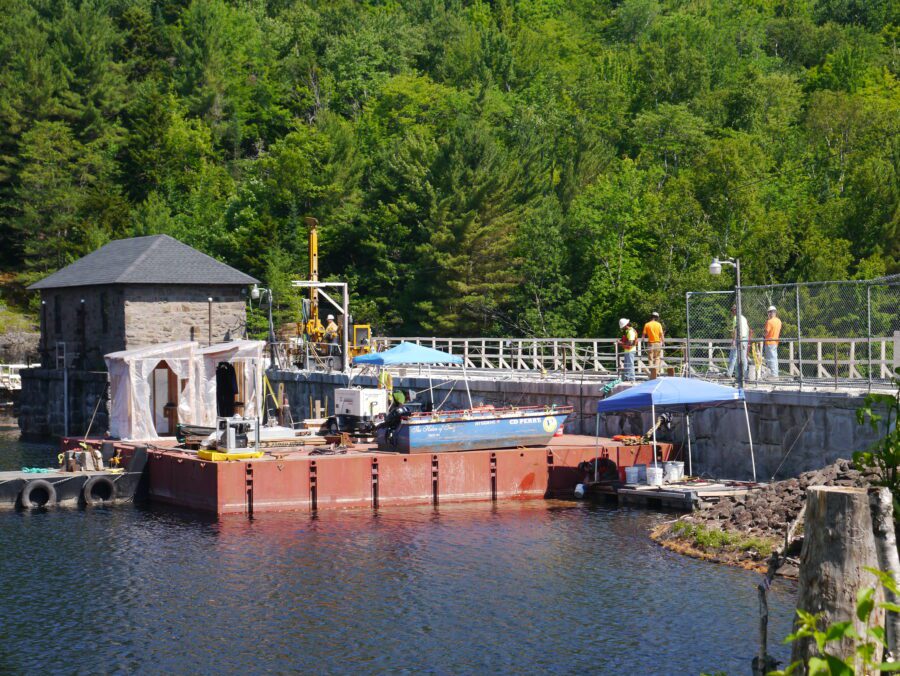 indian lake stone dam repair work