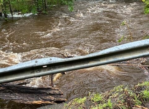 shot of raging water