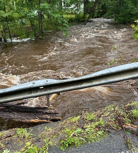 shot of raging water