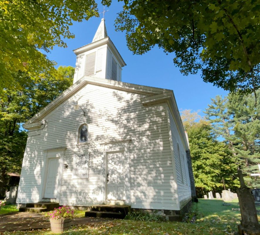 White church built in 1843