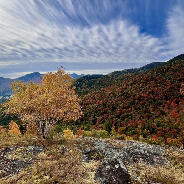 A stunning fall shot of Rooster Comb and Snow mountains, from reader Prachi Oke.