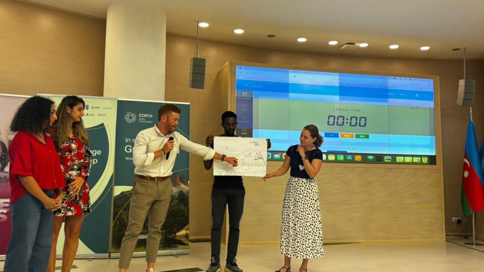 Teachers present during a workshop at a climate camp