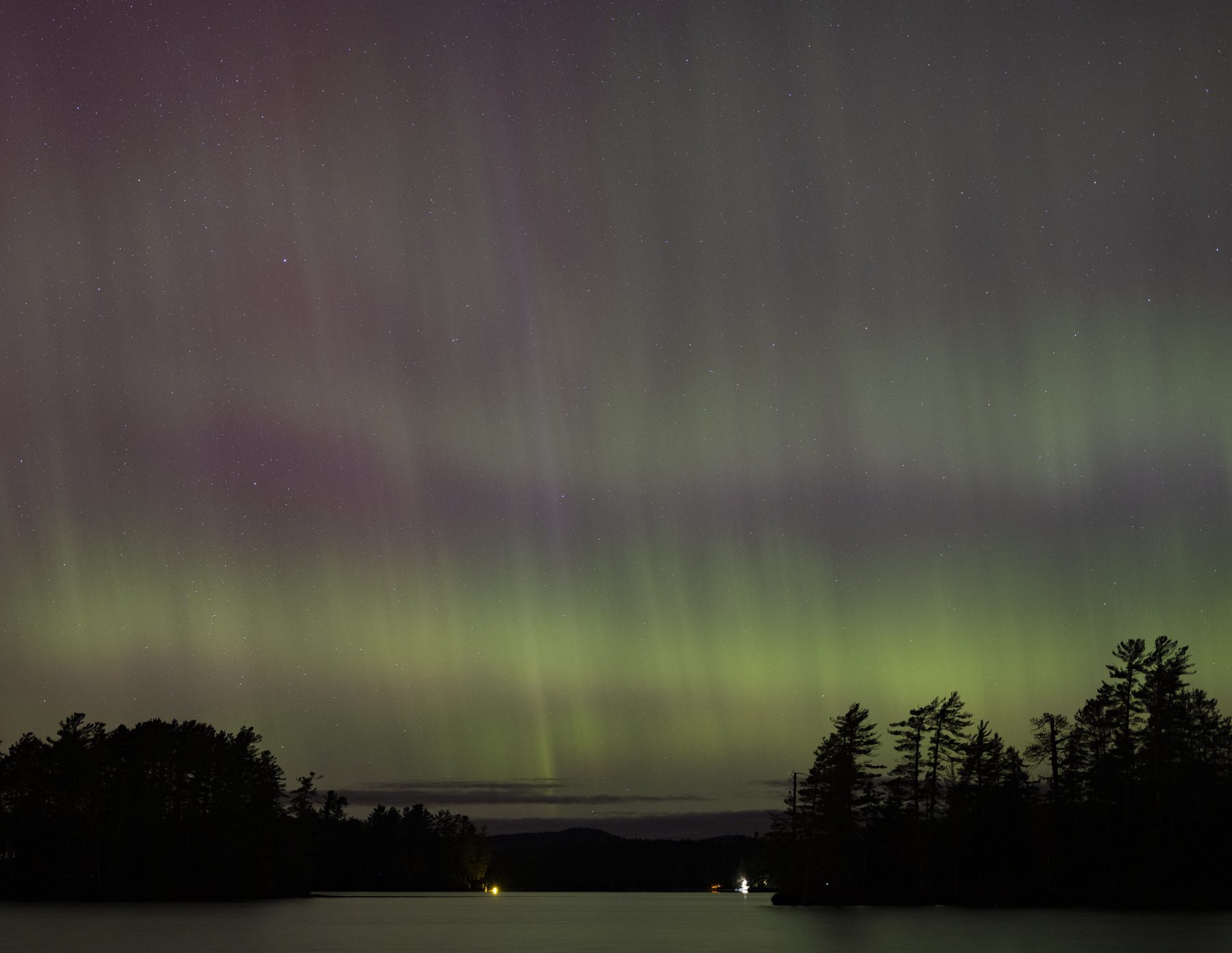 green streaks in the sky